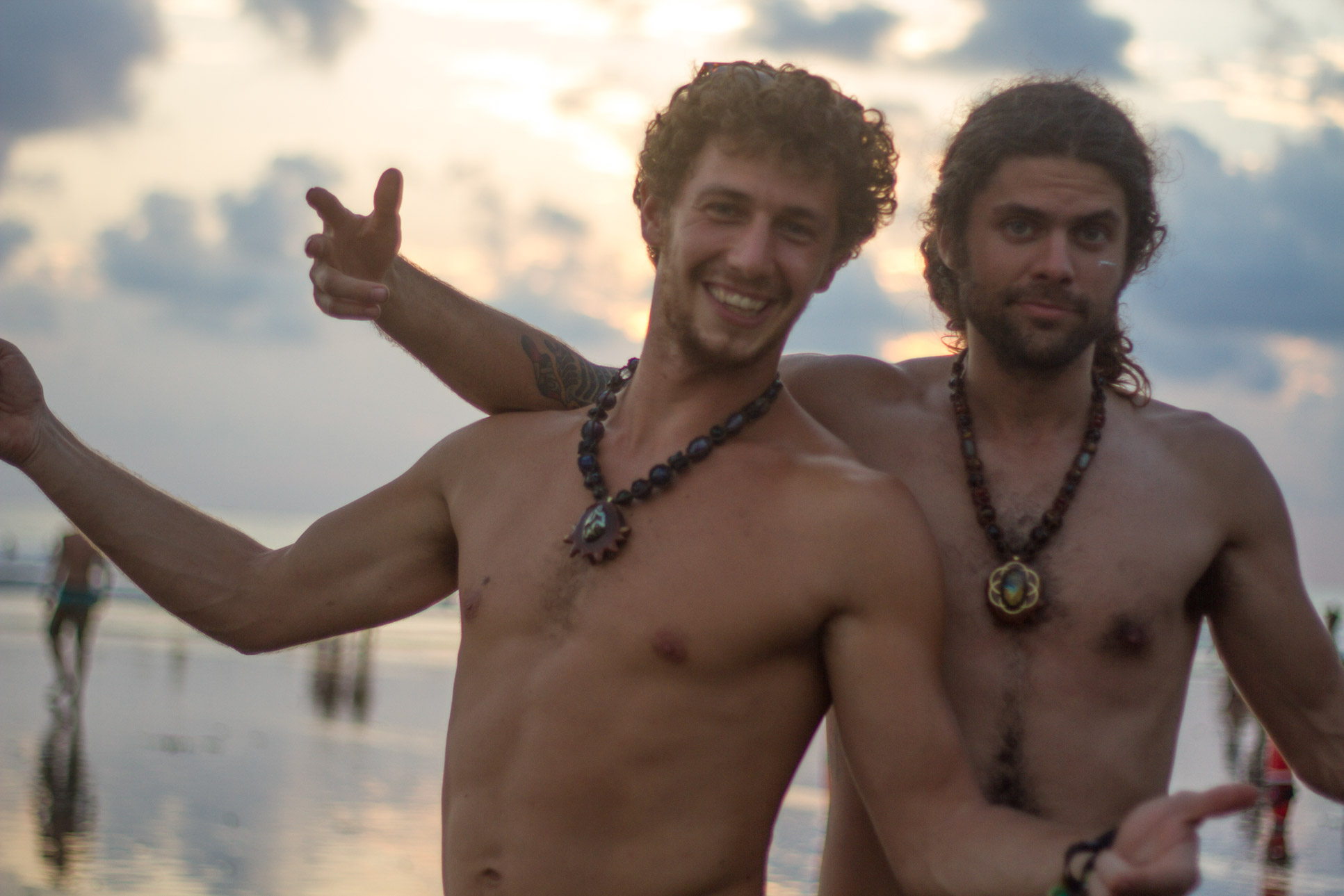 Two Men Wearing Pinecones Envision Festival Costa Rica