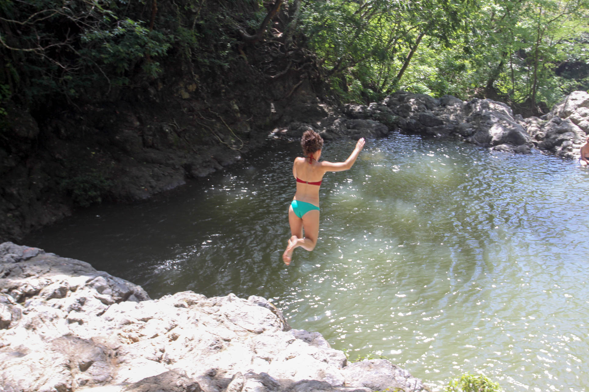 Jumping Off Small Cliff