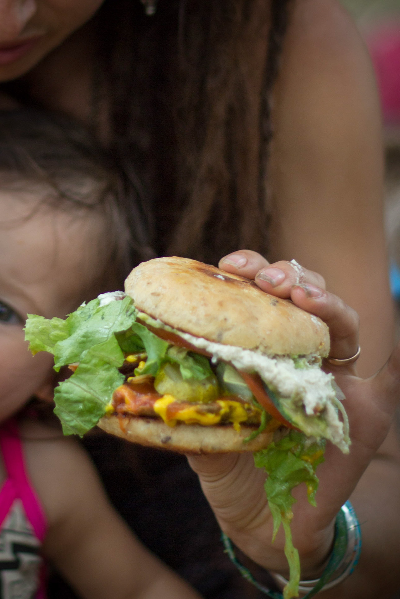 Vegan Bacon Burger Envision Festival Costa Rica