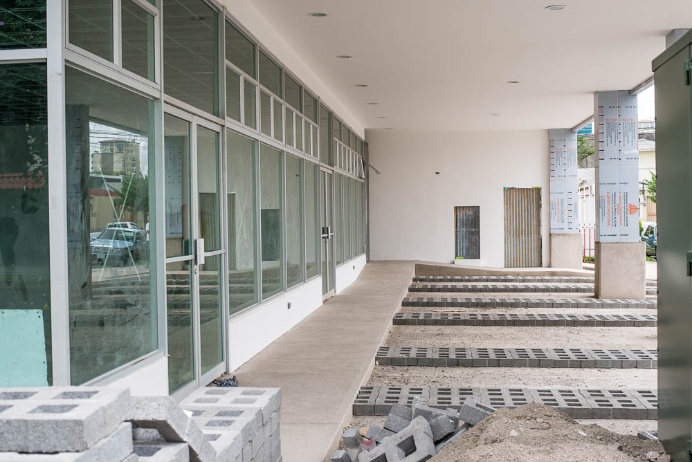 First Floor Parking Spaces Under Construction View From The Corner