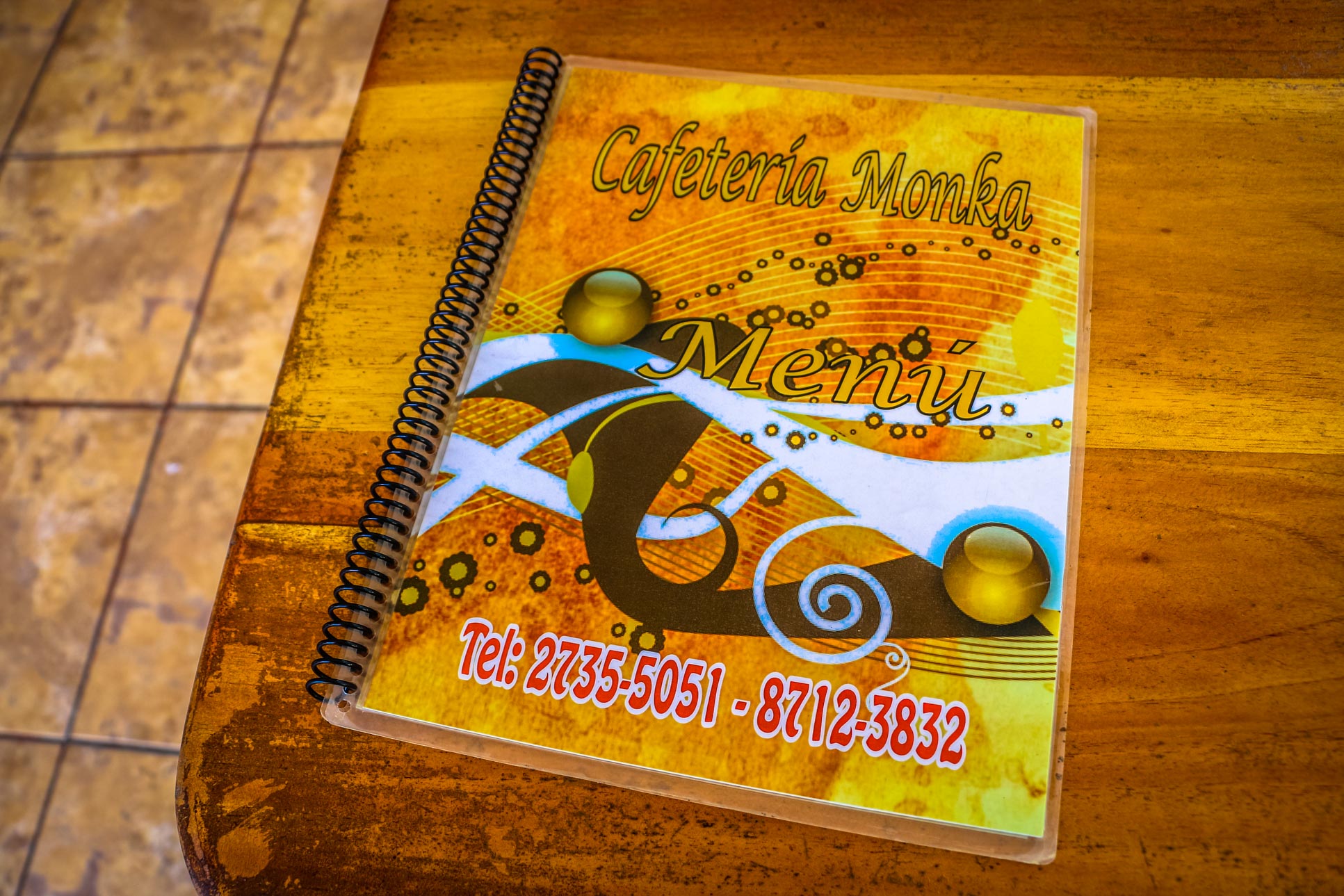 Cafe Monka Menu