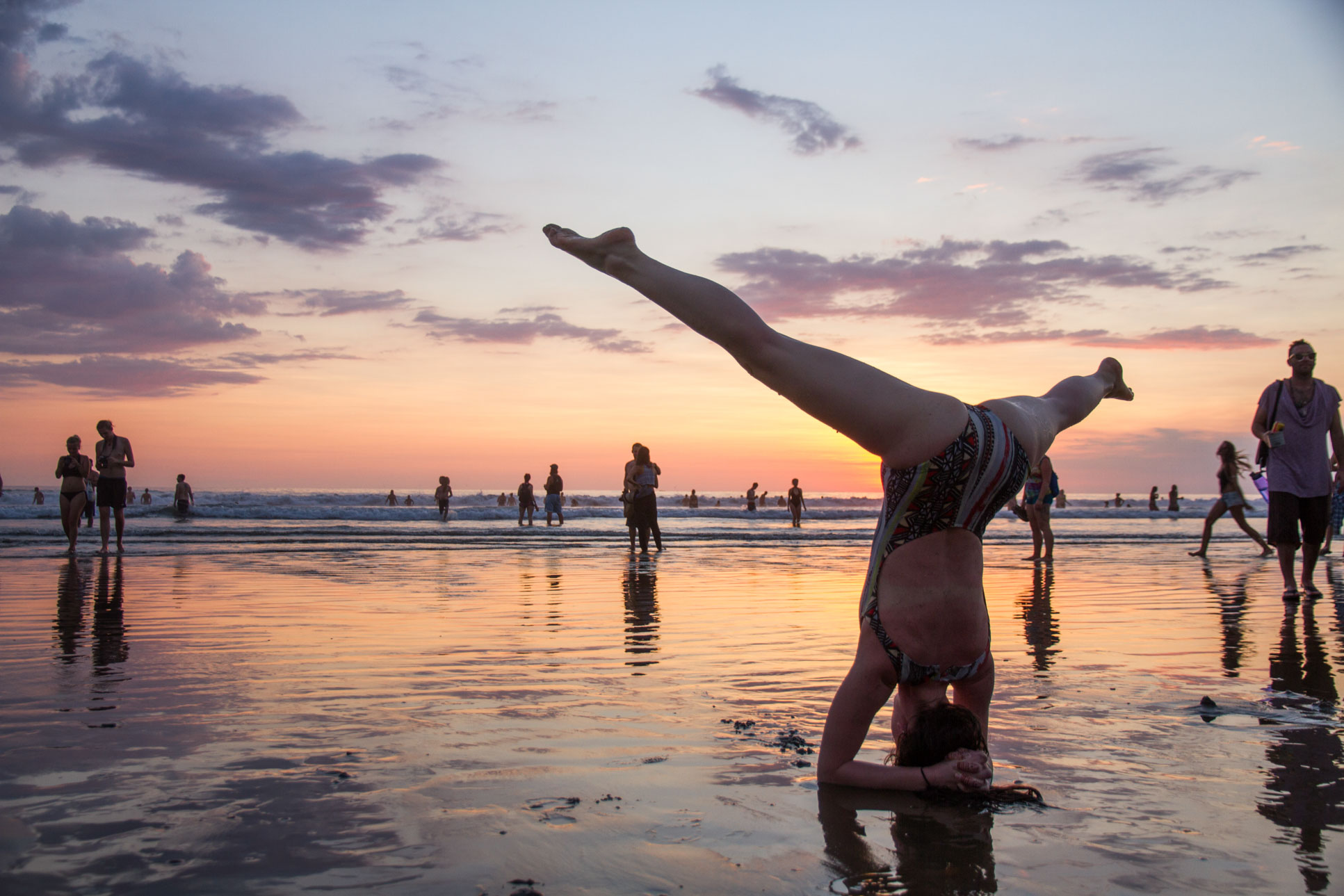 Head Stand Yoga At Sunset Envision Festival Costa Rica