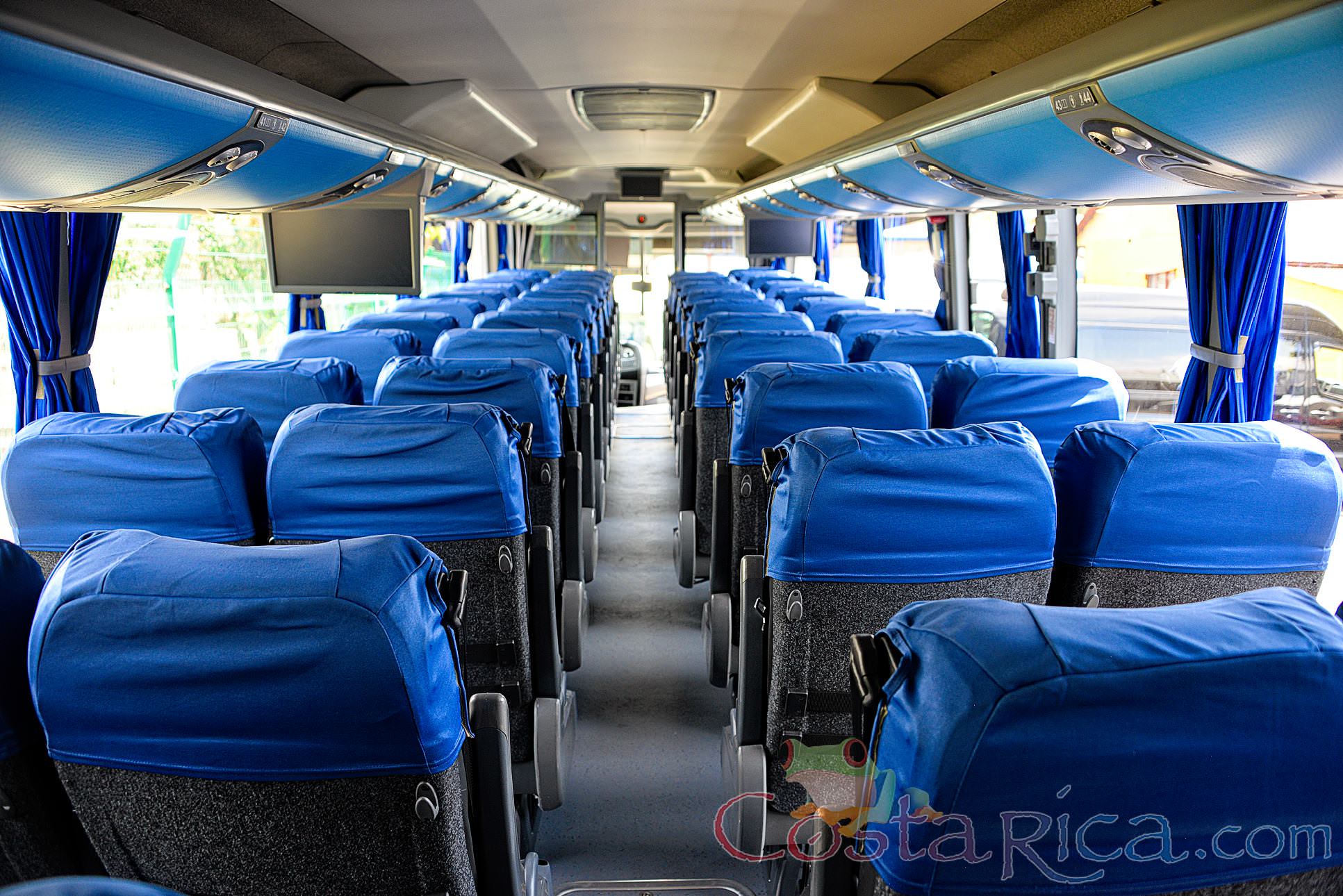 Passenger Coach Back Seat Row View