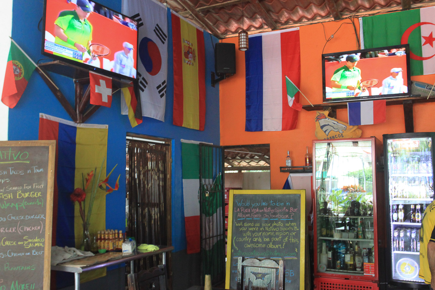 Screen Tvs Flag Wall Decoration Nativo Sports Bar