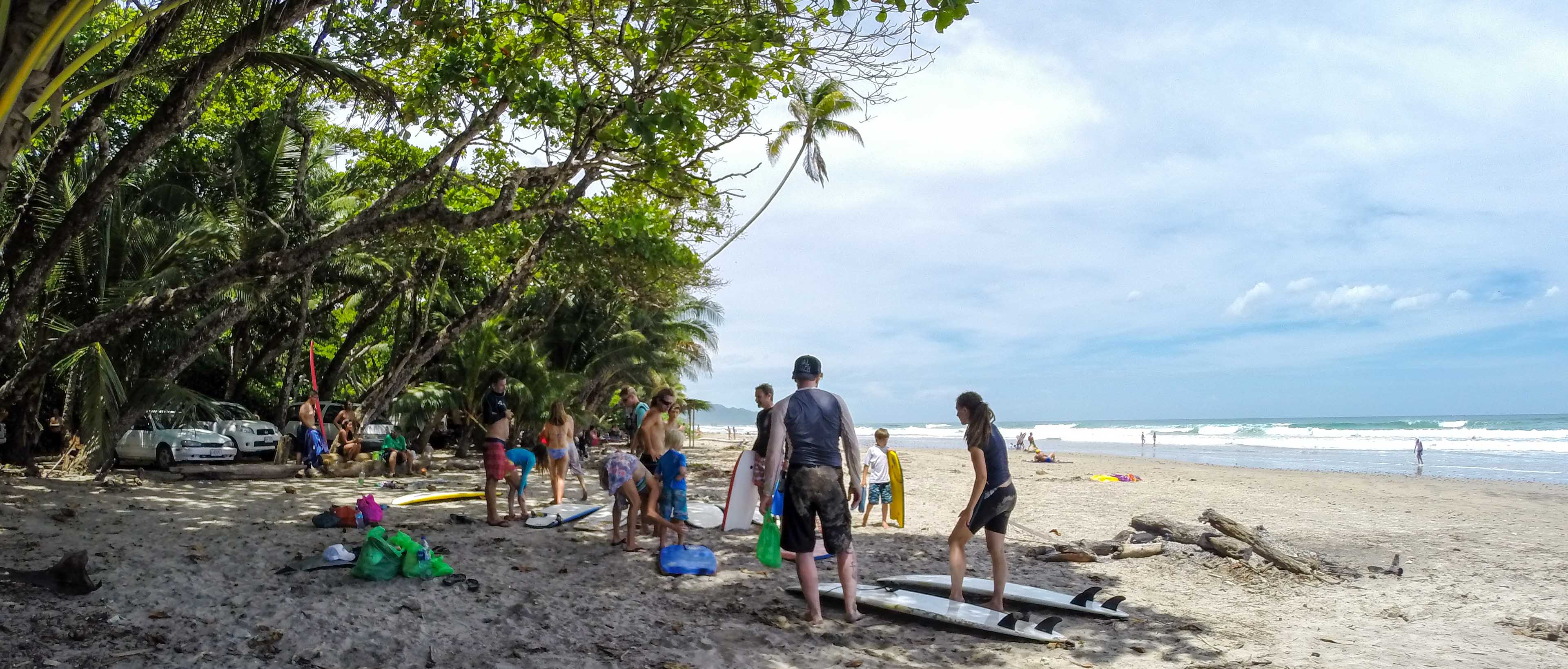 Surfers Leaving Playa Hermosa Santa Teresa