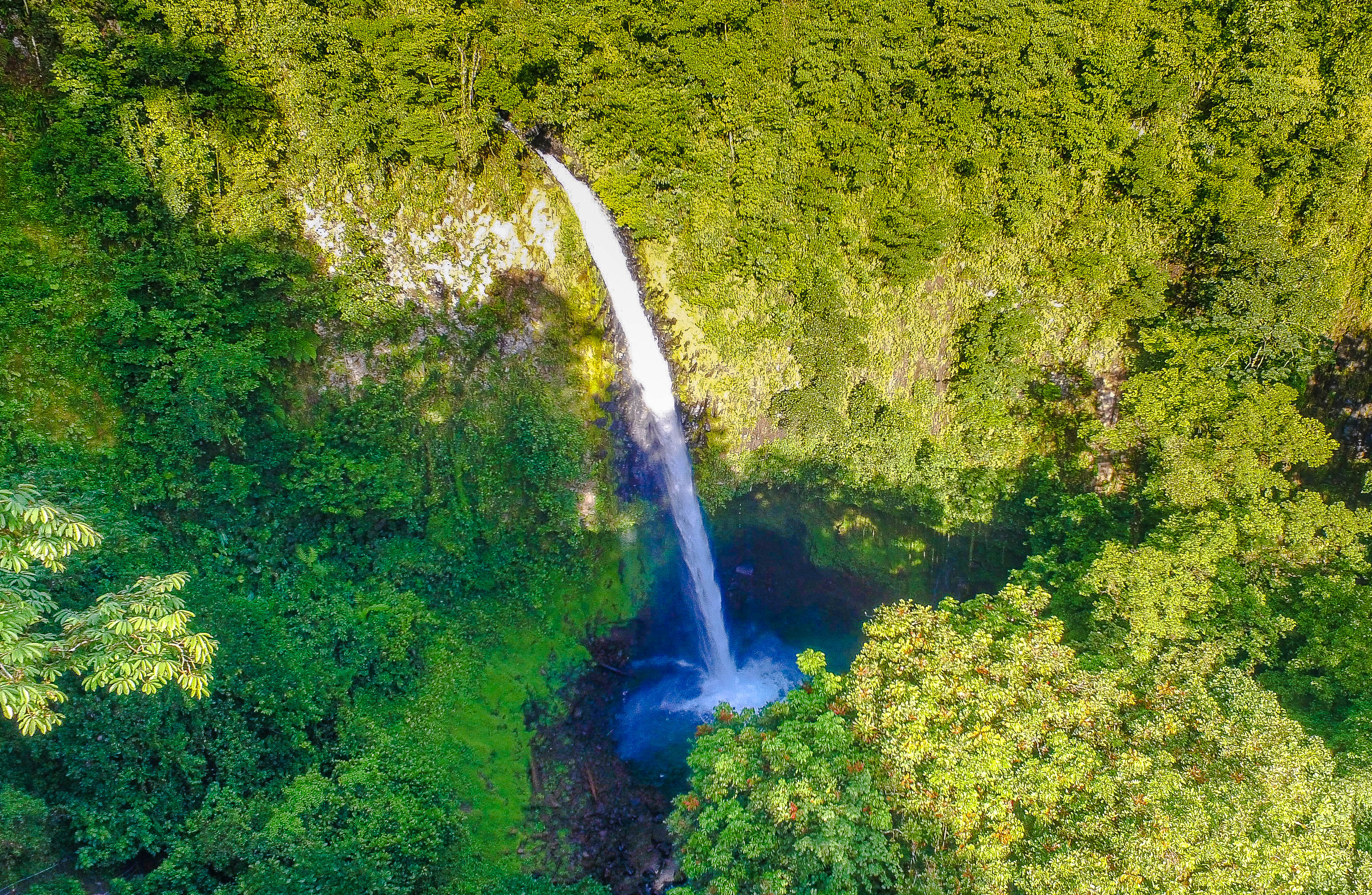 Fortuna Waterfall Aerial Lateral View Dji