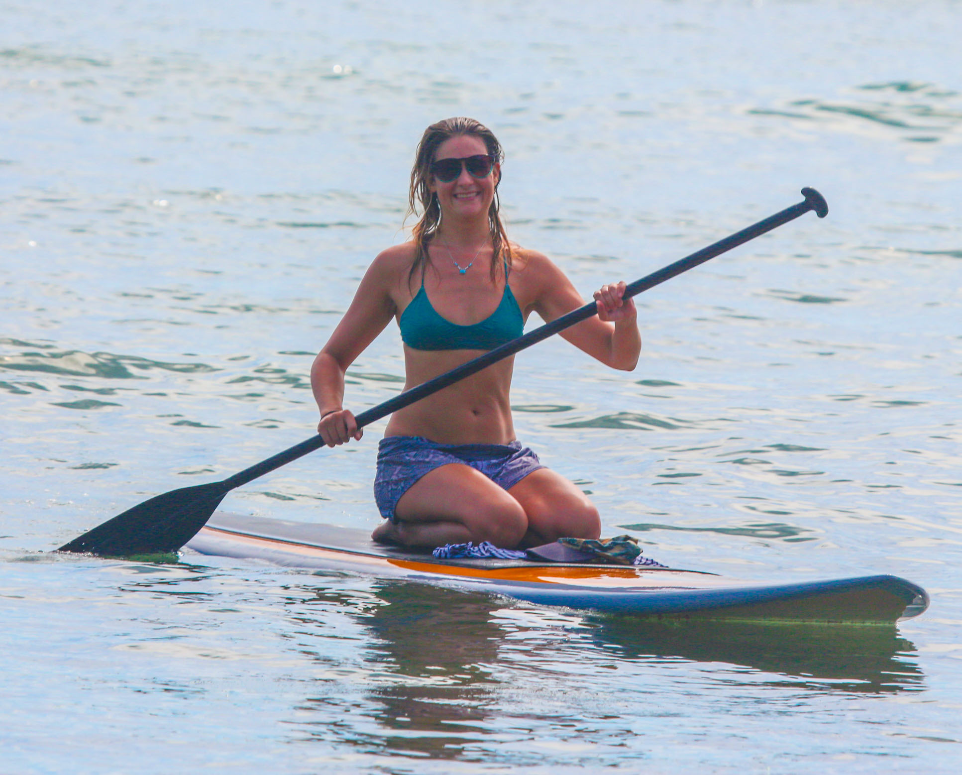 Girl Suping At Playa Pan Dulce
